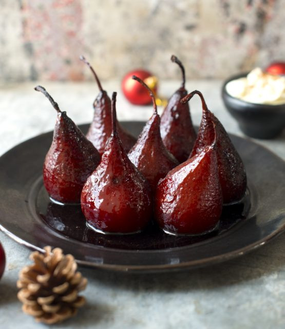 Poached Pears Desserts
 Mulled Wine Poached Pears by Nadia Lim