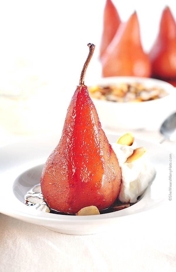 Poached Pears Desserts
 Poached Pears with Pinot