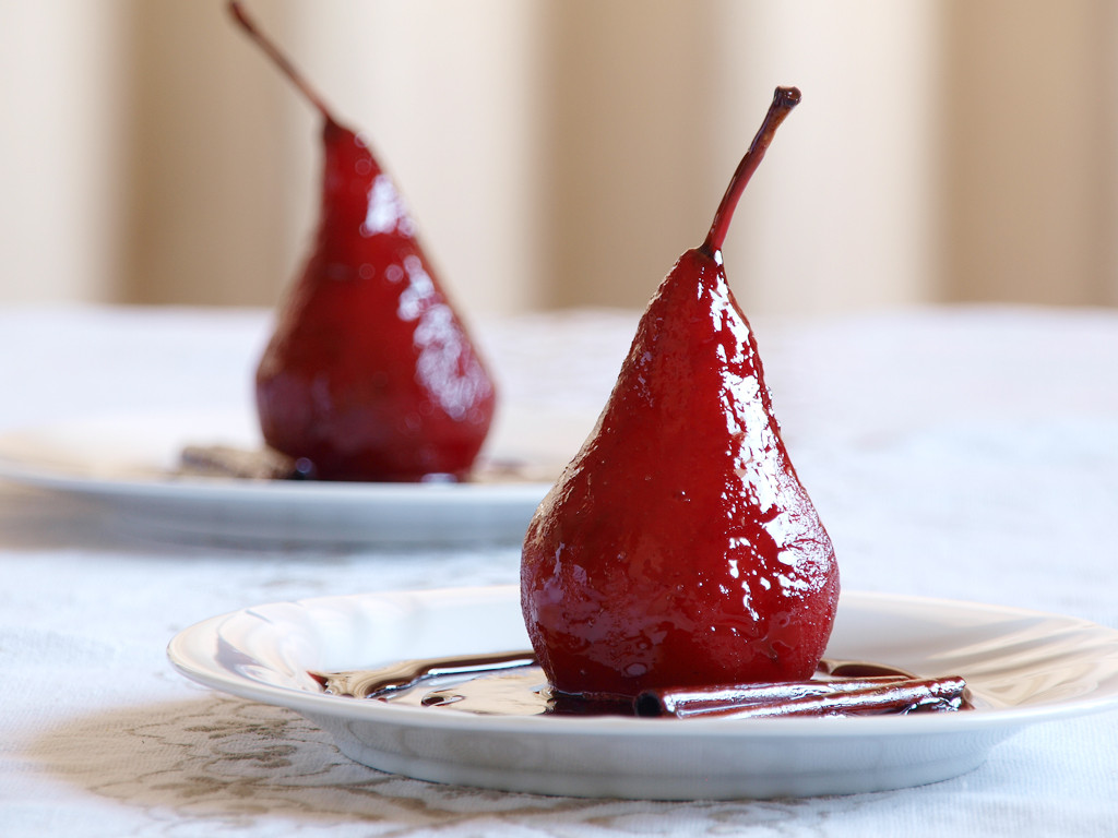 Poached Pears Desserts
 Red Wine Poached Pears Ang Sarap