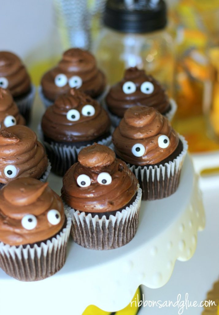 Poop Emoji Cupcakes
 Emoji Birthday Party
