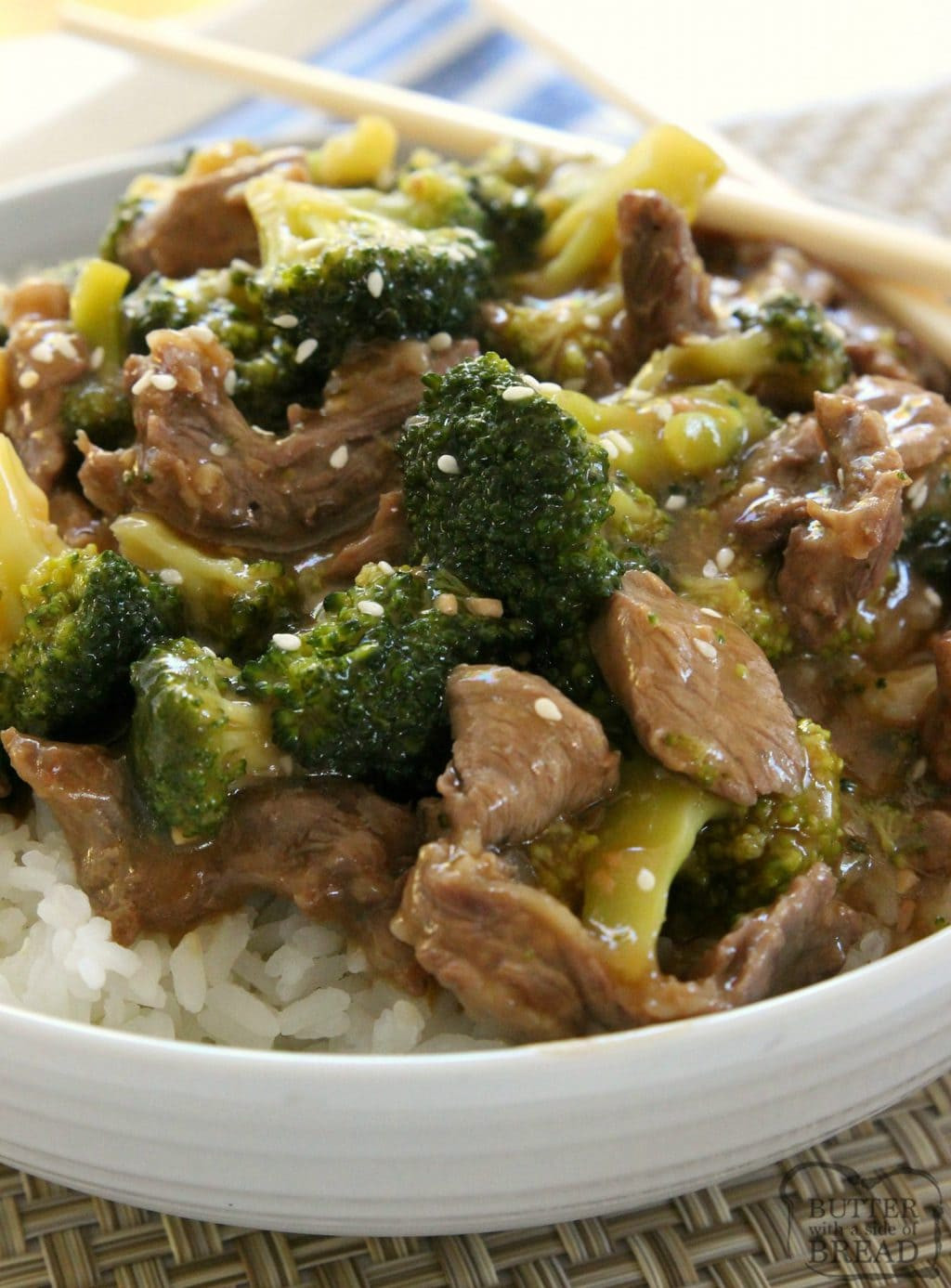 Pork And Broccoli
 EASY BEEF & BROCCOLI Butter with a Side of Bread