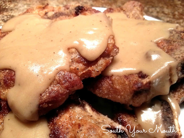 Pork Chop Gravy
 South Your Mouth Fried Pork Chops and Country Gravy