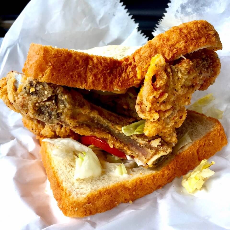 Pork Chop Sandwiches
 Restaurant Review K Hall & Sons Produce