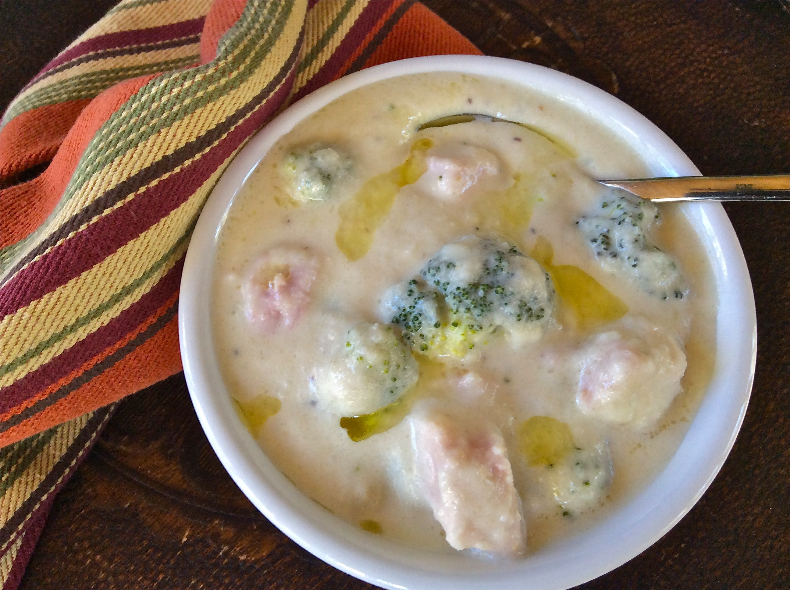 Pork Chop Soup
 Creamy Cauliflower and Smoked Pork Chop Soup with Garlic