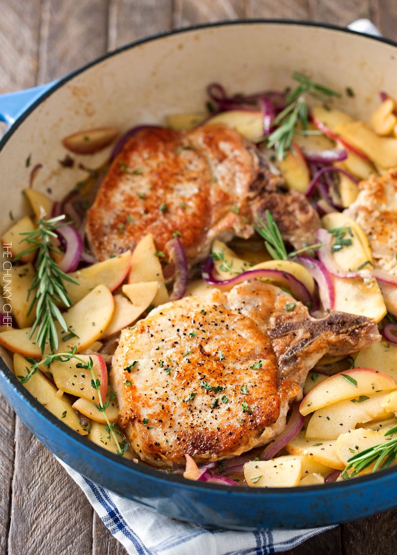 Pork Chops And Apples Recipe
 e Pan Pork Chops with Apples and ions The Chunky Chef