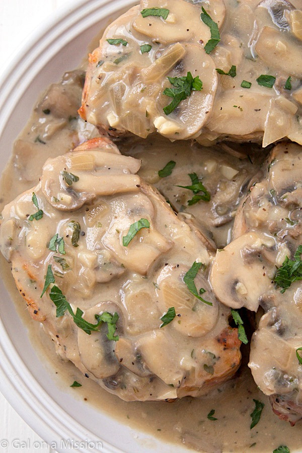 Pork Chops And Mushrooms
 Pork Chops with Creamy Mushroom Sauce Gal on a Mission