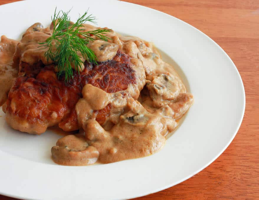 Pork Chops And Mushrooms
 Pork Chops With Mushrooms Dill And Sour Cream Sauce