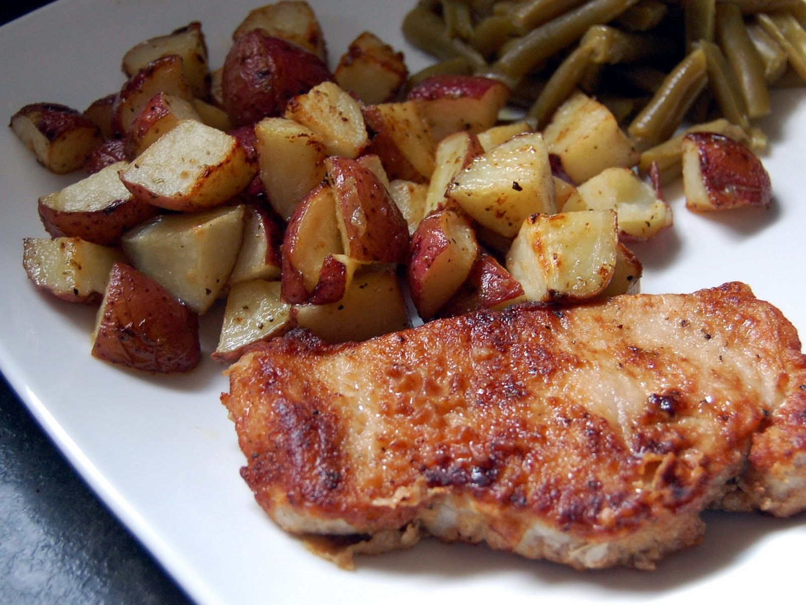 Pork Chops And Potatoes
 Cassie Craves Two Packet Pork Chops and Ranch Roasted