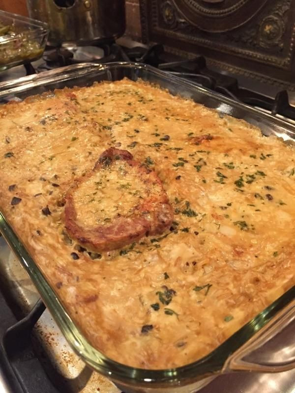 Pork Chops And Rice Casserole
 pork chops tomatoes and rice bake