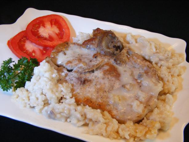 Pork Chops And Rice Cream Of Mushroom
 Baked Pork Chops And Instant Rice With Cream Mushroom Soup