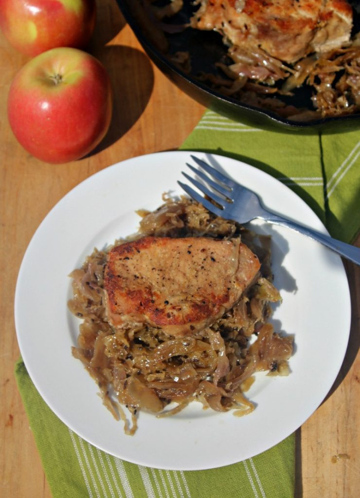 Pork Chops And Sauerkraut
 Pork Chops with Sauerkraut and Apples SundaySupper