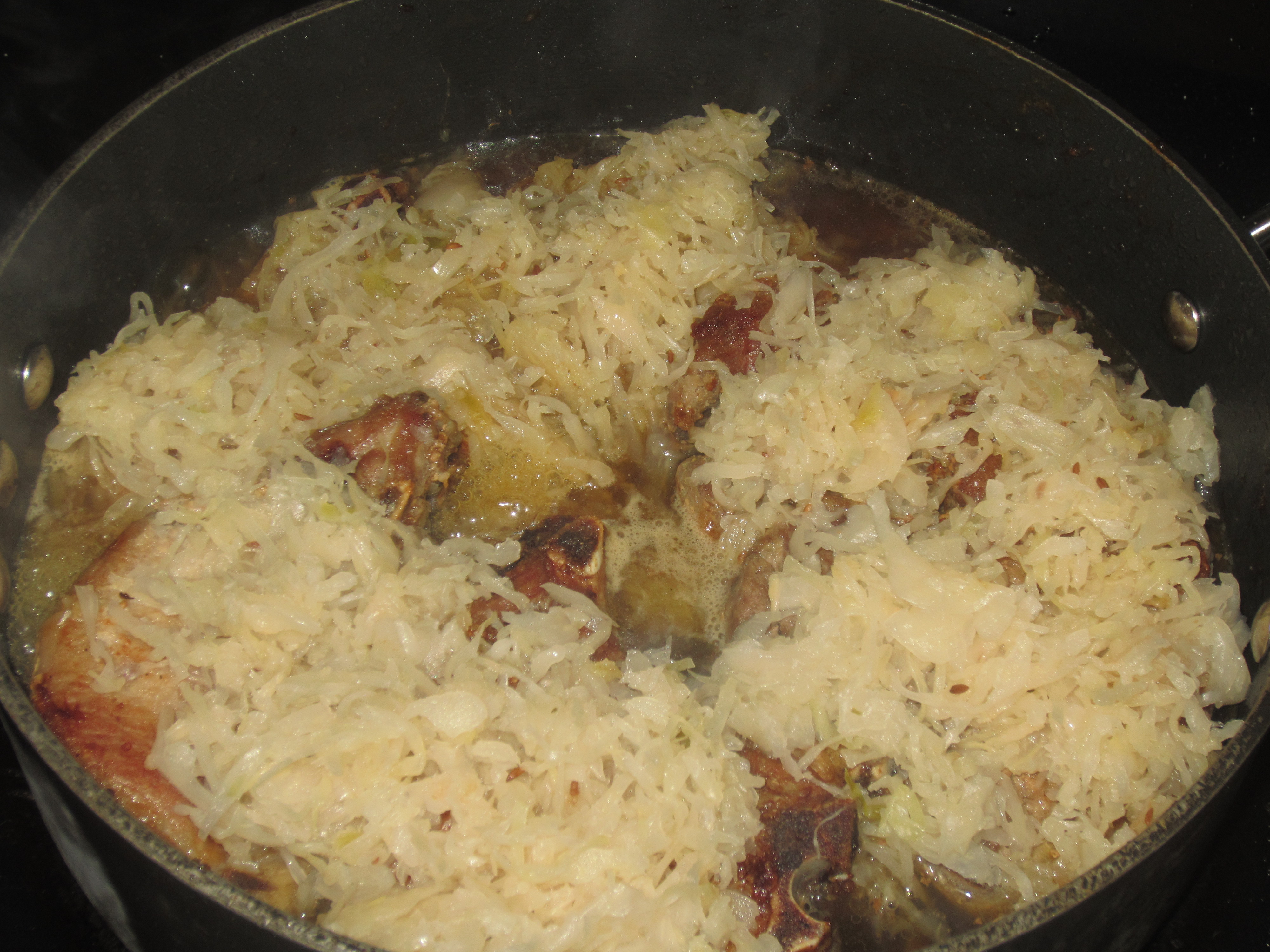 Pork Chops And Sauerkraut
 Pork Chops with Sauerkraut and Cheater Dumplings