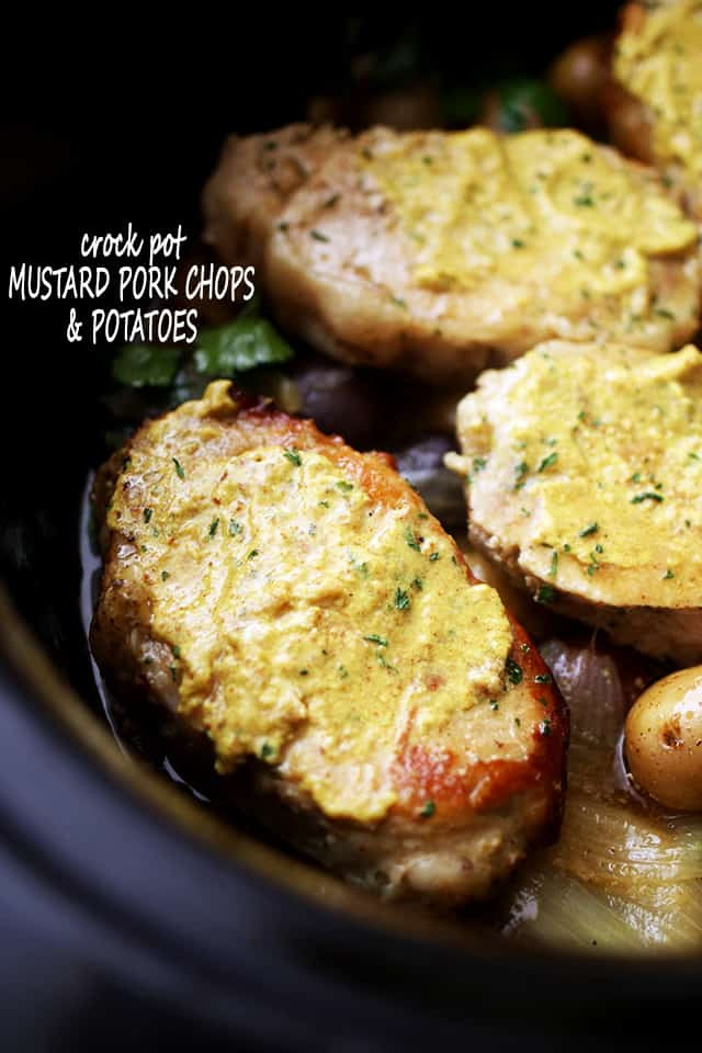 Pork Chops In The Crock Pot
 Crock Pot Mustard Pork Chops & Potatoes