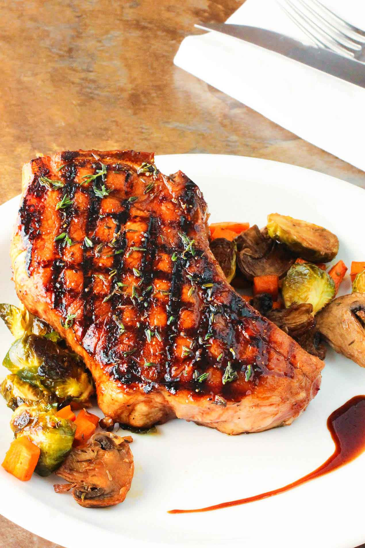 Pork Chops On Grill
 Balsamic Grilled Pork Chops How To Feed A Loon