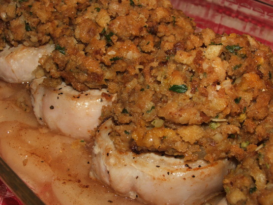 Pork Chops With Stuffing
 Kellys Apple Pork Chops With Stuffing Recipe Genius Kitchen