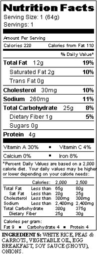 Pork Fried Rice Calories
 pork fried rice nutrition