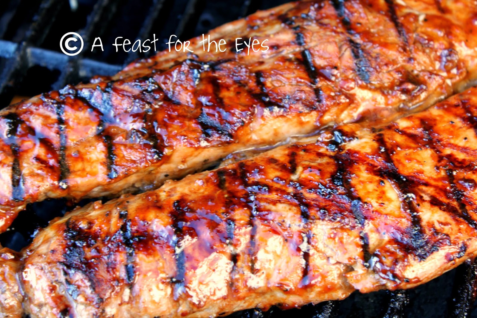 Pork Loin Grilled
 A Feast for the Eyes Chinese Asian Style Glazed Grilled
