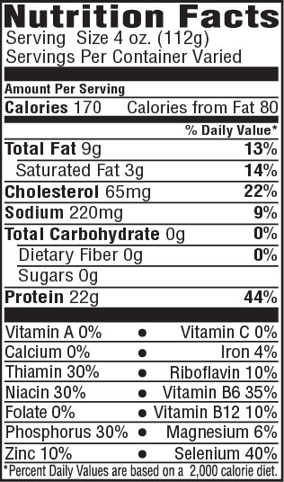 Pork Loin Nutrition
 Tender Choice Pork Loin Roast