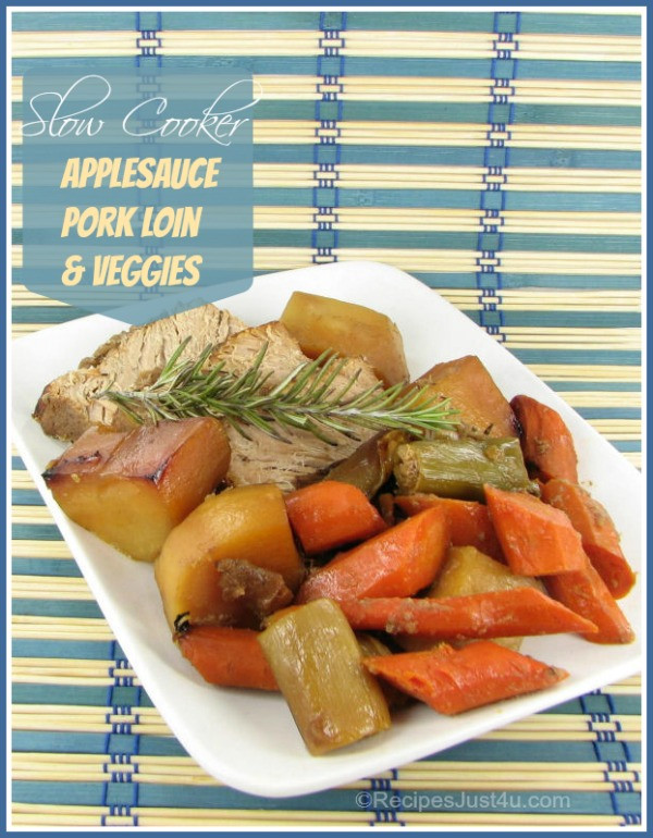 Pork Loin Roast Recipe Slow Cooker With Vegetables
 Slow Cooker Applesauce Pork Roast & Ve ables Recipes