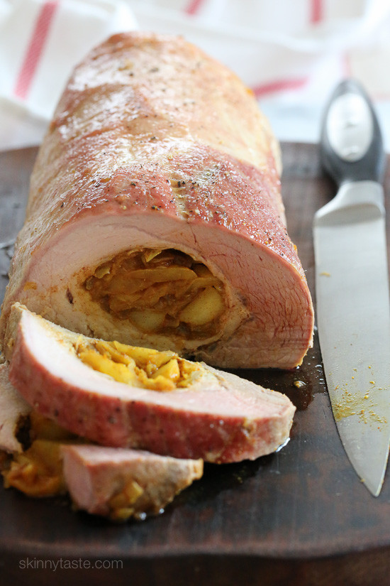 Pork Loin With Apples
 Apple Stuffed Pork Loin with Moroccan Spices