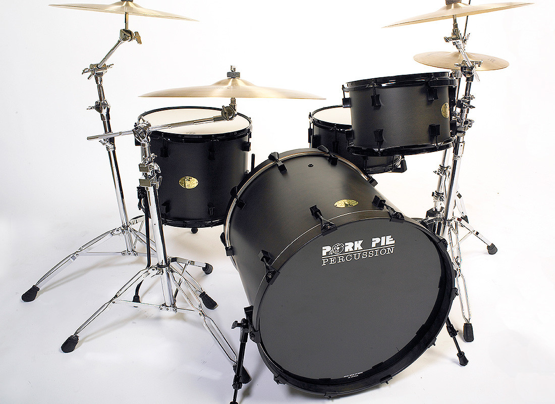 Pork Pie Drums
 Ebony Satin Squealer Kit – Pork Pie Percussion