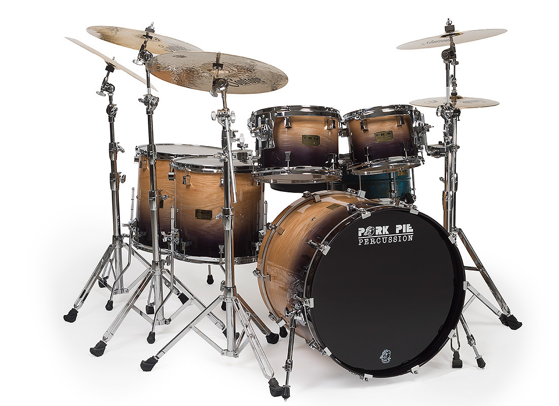 Pork Pie Drums
 Oak Kit with Candy Black Fade – Pork Pie Percussion