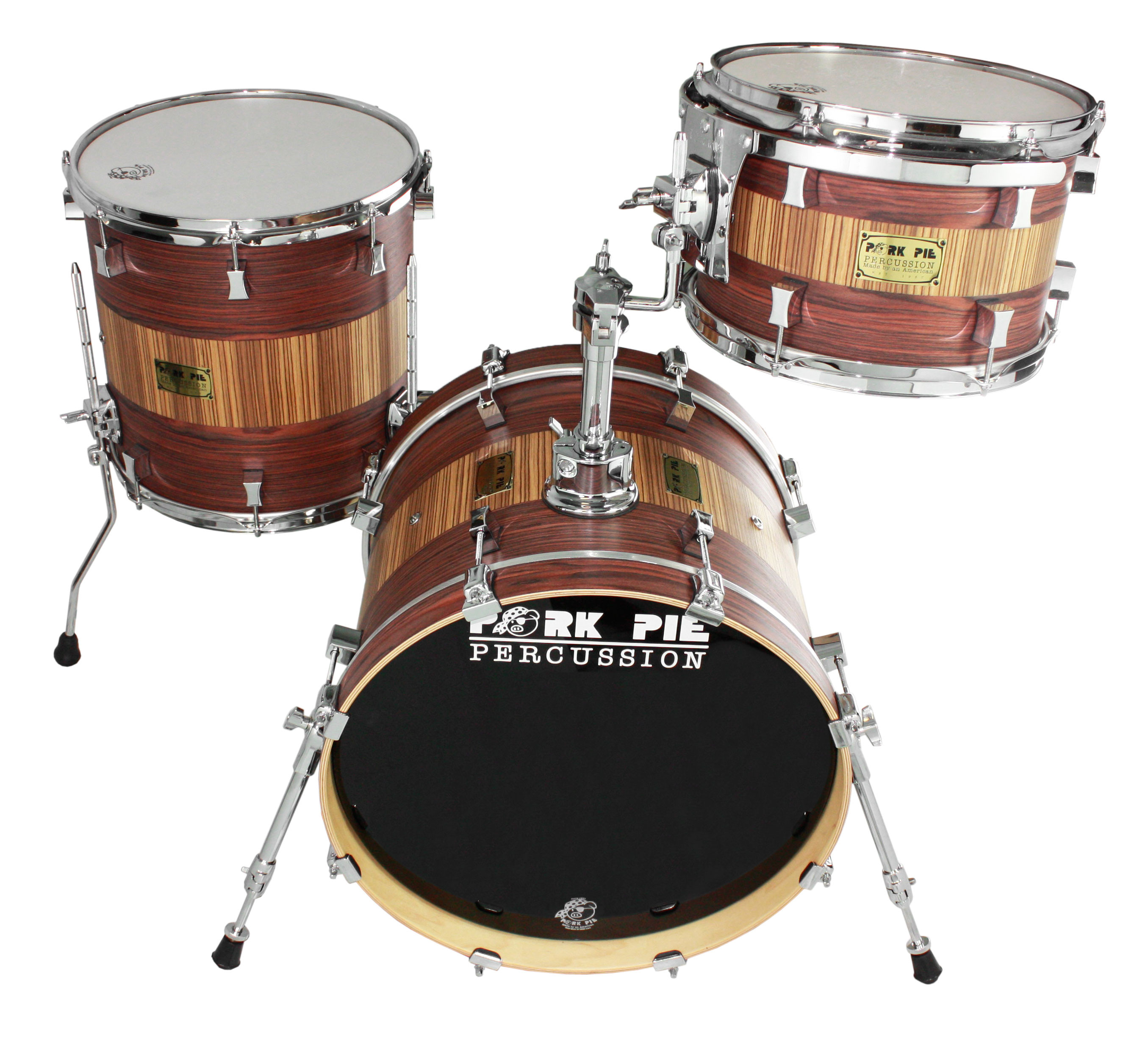 Pork Pie Drums
 Pork Pie Percussion USA Bop 3 Piece Drum Set Shell Pack