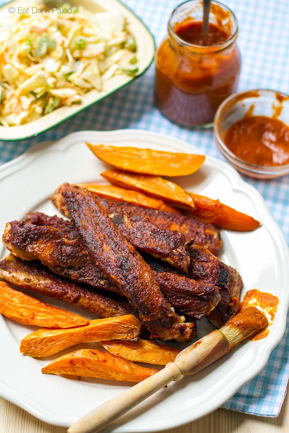 Pork Ribs Recipe
 Paleo Pork Ribs Roasted With Apple Barbecue Sauce Glaze