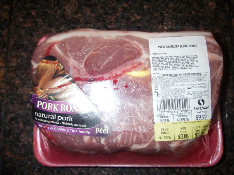 Pork Shoulder Blade Roast
 Take a look at what I bought