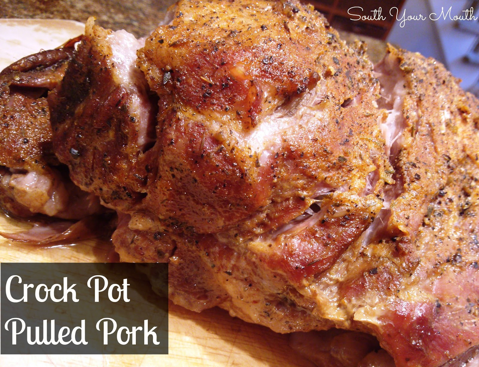 Pork Shoulder Butt Crock Pot
 South Your Mouth Crock Pot Pulled Pork with Buzzy’s Butt