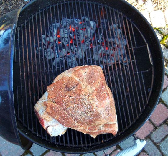 Pork Shoulder In Oven
 Smoked Dutch oven pulled porkCooking in my yard