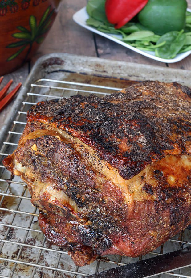 Pork Shoulder Roast
 pork shoulder roast in oven