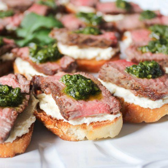 Pork Tenderloin Appetizers
 Beef Tenderloin Crostini with Whipped Goat Cheese and