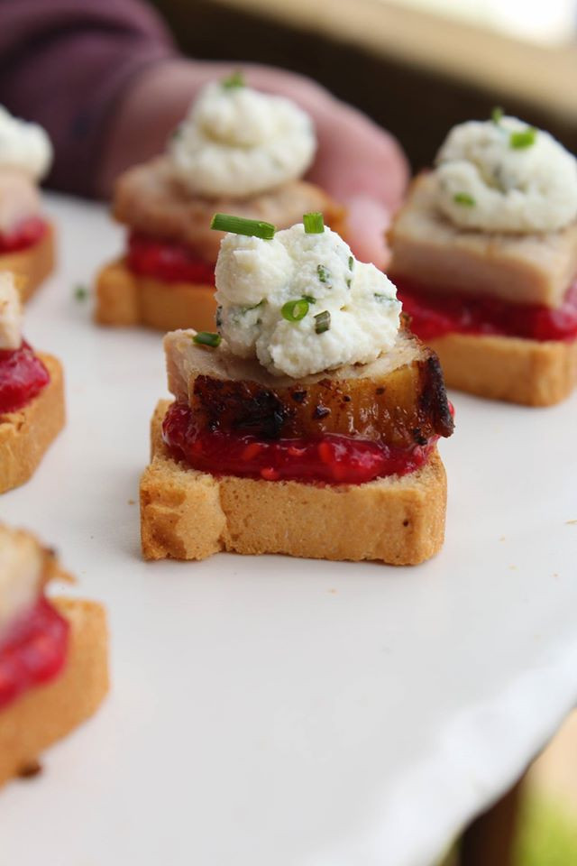 Pork Tenderloin Appetizers
 Pork Tenderloin Crostinis with Raspberry Puree & Herbed