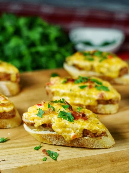 Pork Tenderloin Appetizers
 Pork Tenderloin & Pimento Cheese Crostini Melts