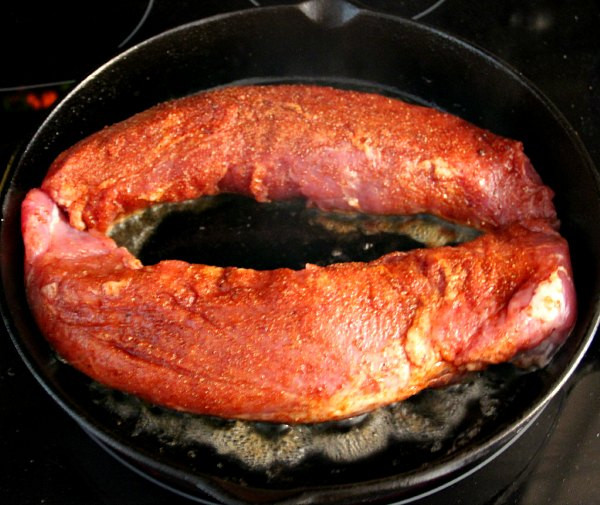 Pork Tenderloin Cast Iron
 Smoked Pork Tenderloin and Spinach SaladCooking in my yard