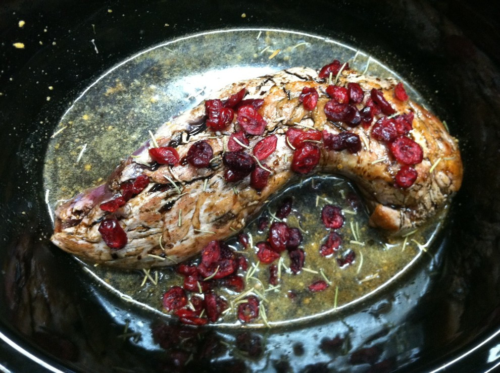 Pork Tenderloin In Crock Pot
 Paleo Crock Pot Balsamic and Cranberry Pork Tenderloin