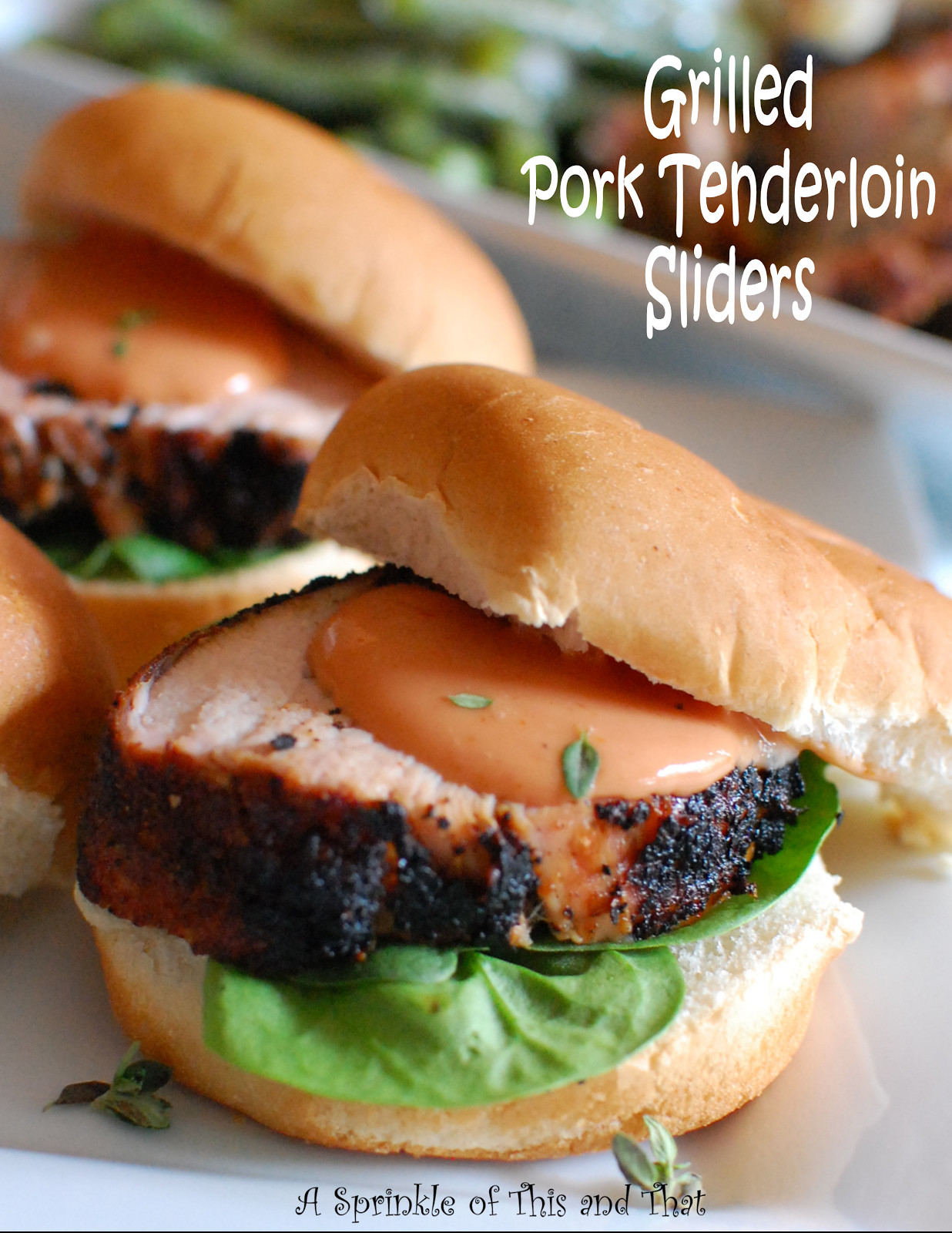 Pork Tenderloin Sliders
 A Sprinkle of This and That Grilled Pork Tenderloin Sliders