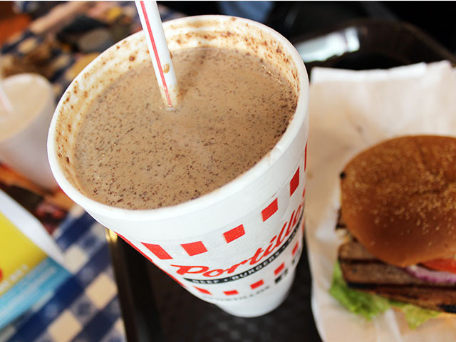 Portillos Chocolate Cake Shake
 Does Portillo s taste as good outside of Chicago We dine