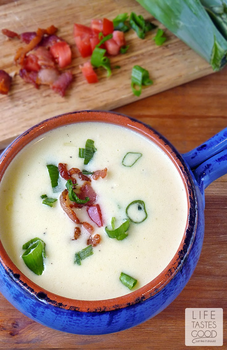 Potato And Bacon Soup
 Potato Leek and Bacon Soup