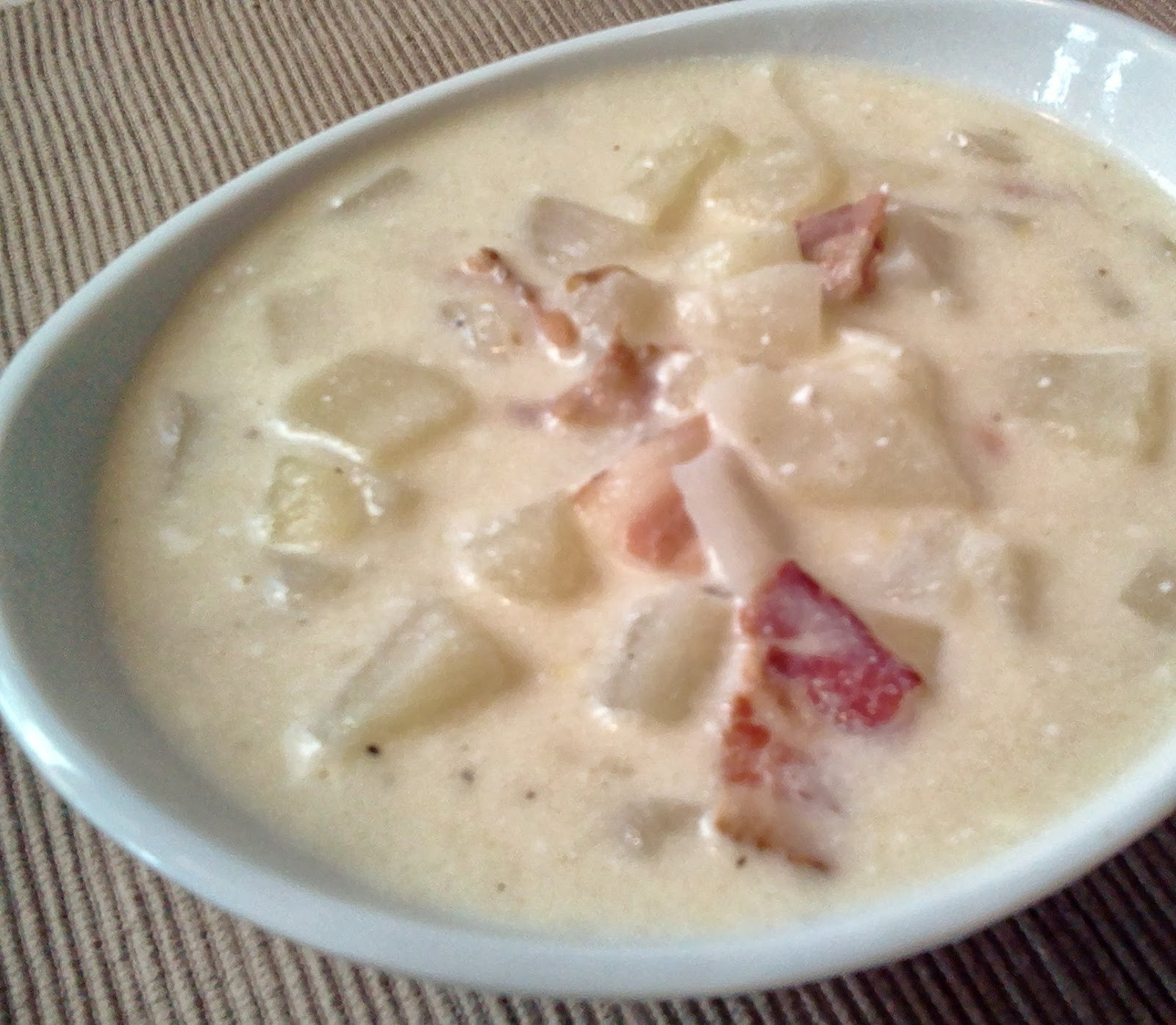 Potato And Bacon Soup
 My Kind of Cooking Creamy Potato and Bacon Soup