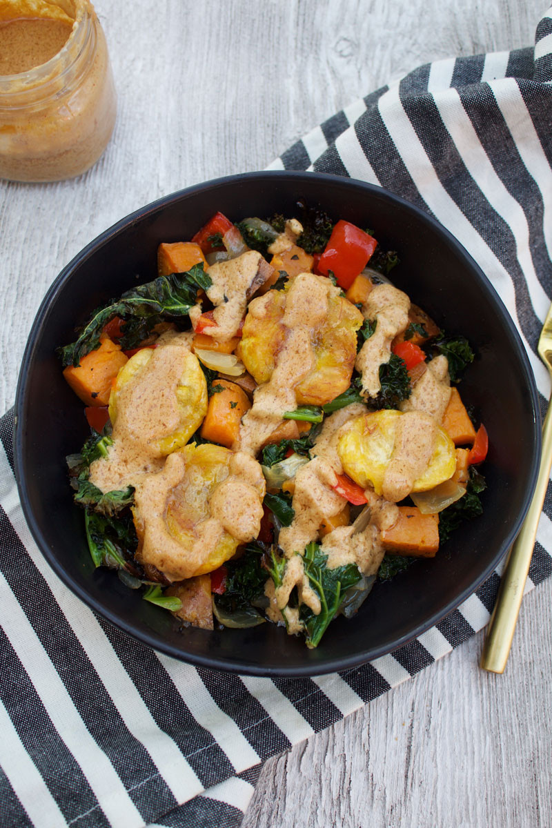 Potato Bowl 2018
 PLANTAIN & SWEET POTATO BLISS BOWL WITH PEANUT SATAY The