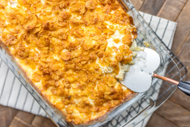 Potato Casserole With Corn Flakes
 Cheesy Potatoes Recipe With Corn Flakes Food