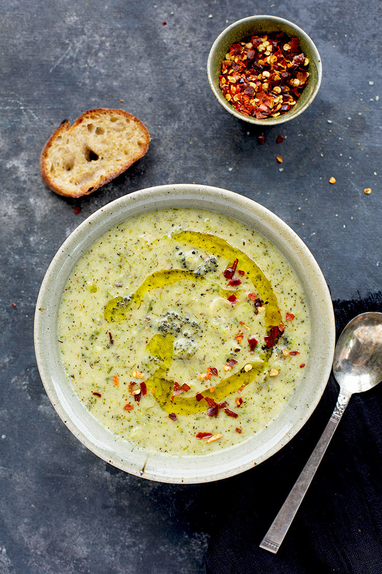 Potato Cheddar Soup
 Charred Broccoli Cheddar Potato Soup