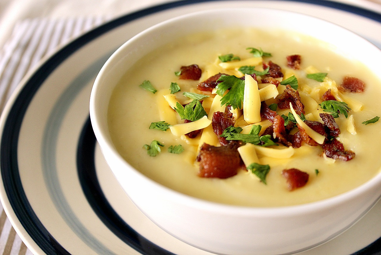 Potato Cheddar Soup
 Food Wanderings Potato Cheddar Soup to Get You Warm and Cozy