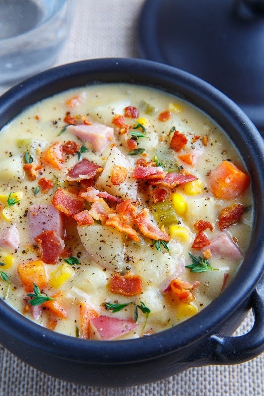 Potato Corn Chowder
 Ham and Potato Corn Chowder on Closet Cooking