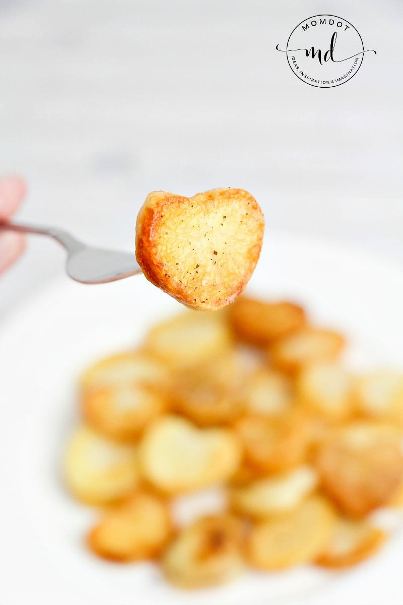 Potato For A Heart
 Heart Shaped Roasted Potatoes MomDot