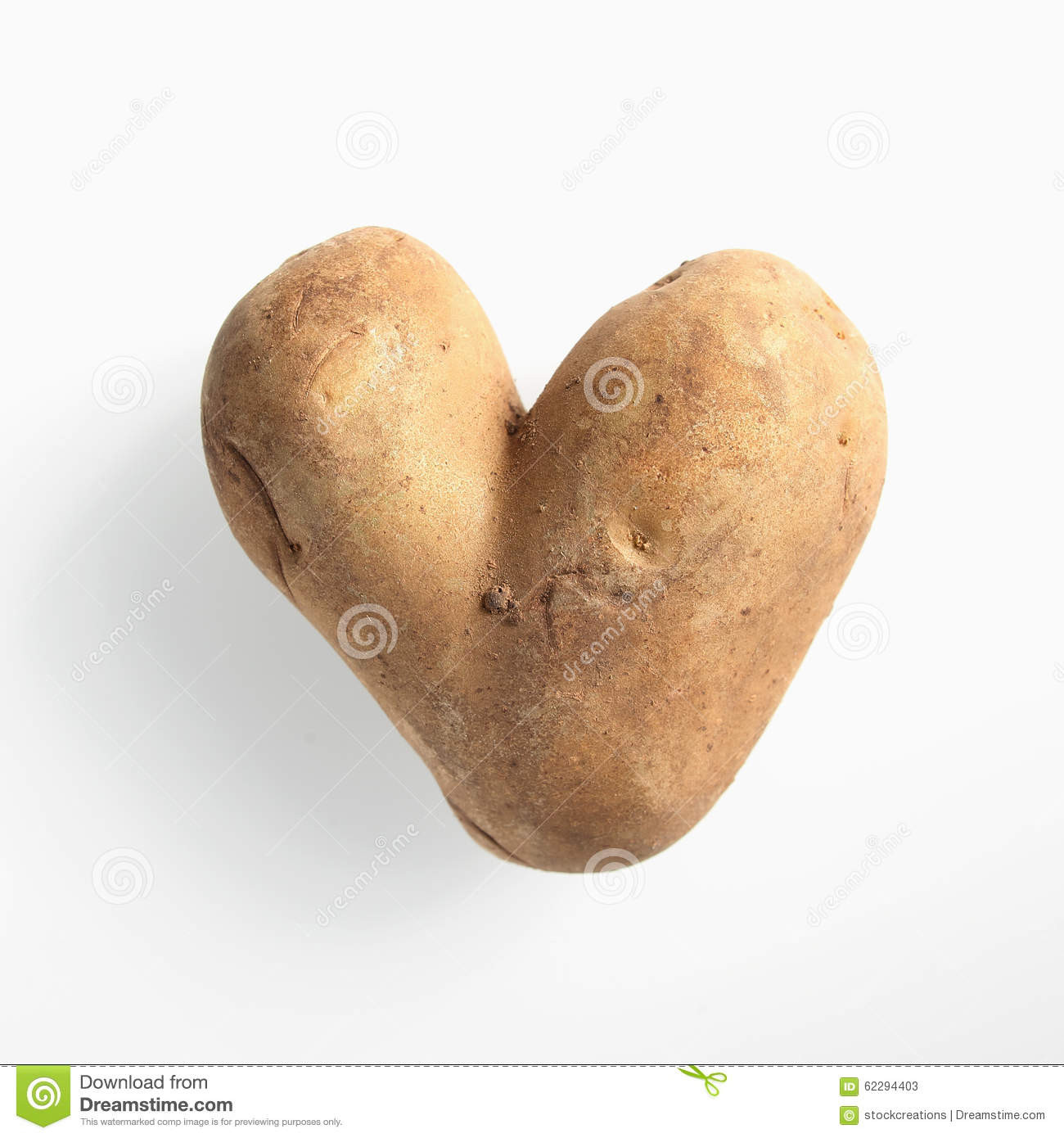 Potato For A Heart
 Fun Heart shaped Double Potato Stock Image