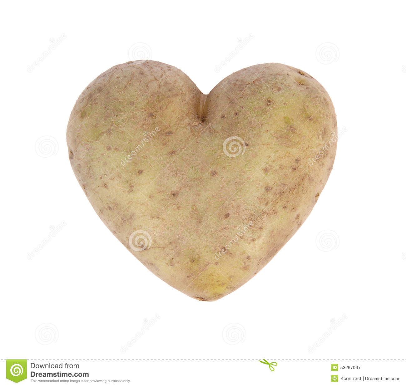 Potato For A Heart
 Heart Shaped Potato Spud Studio Shot Stock Illustration