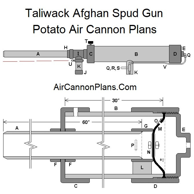 Potato Gun Plans
 Taliwack Potato Air Cannon Plans